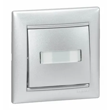 VALENA Рамка 1 пост горизонтальная алюминий