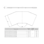 Крышка на угол 45 град. горизонтальный для лестничнго лотка 200мм | kglt45200 | EKF
