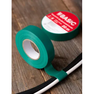 Изолента ПВХ зеленая 19мм 20м