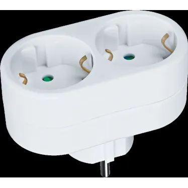Тройник на 2 гнезда с заземлением 94 670 NAD-L-2E-C-WH