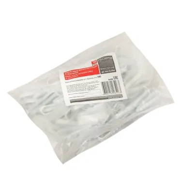 Дюбель-хомут для круглого кабеля 5-10мм нейлон белый Simple (100шт)