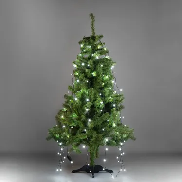 Елочная гирлянда с кольцом, 7 нитей по 1,8 метра, цвет диодов белый, не соединяется | 235-085 | NEON-NIGHT