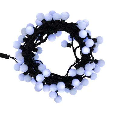 Гирлянда "Мультишарики" Ø23 мм, 10 м, черный ПВХ, 80 диодов, цвет белый | 303-515 | NEON-NIGHT