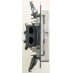 GLOSSA Розетка телевизионная TV проходная 4DB перламутр в рамку