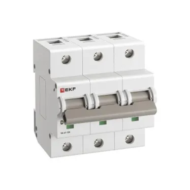 Автоматический выключатель ВА 47-125 3P 50А (D) 15кА PROXIMA  | mcb47125-3-50D | EKF