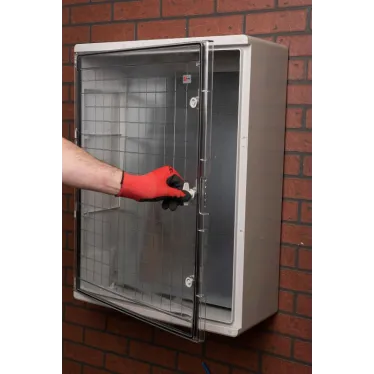 Бокс пластиковый с монтажной платой прозр. дверь 800х600х260 мм IP65 PROxima