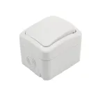 Переключатель проходной Mini OG IP54, о/у, белый