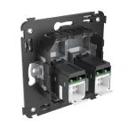 Avanti Компьютерная розетка RJ-45 в стену кат.5e двойная Закаленная сталь