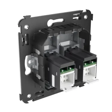 Avanti Компьютерная розетка RJ-45 в стену кат.5e двойная Закаленная сталь