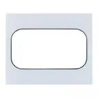 Стокгольм Рамка для розетки 2-местная белая с линией цвета черный