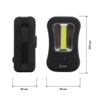 Фонарик светильник подвесной на батарейках 3хААА, ударопрочный корпус с покрытием soft touch, с крючком в палатку, магнитный, 2 режима RB-601