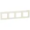 VALENA Рамка горизонтальная 4 поста слоновая кость