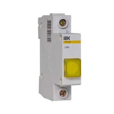 Лампа сигнальная DIN 1P желтая матрица ЛС-47М