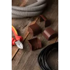 Заглушка (40х25) (4 шт) Plast под темное дерево