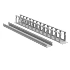 Органайзер кабельный с крышкой 1U, глубина 60 мм, для 19'' IT-корпусов ДКС серии STI/CQE, RAL7035