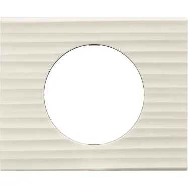 Рамка, однопостовая, Corian белый рельеф