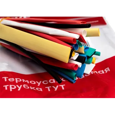 Набор ТУТ нг: 6 цветов по 5шт. Разного диаметра (3/1,5 ,4/2, 5/2,5 , 6/3, 8/4) 100мм. PROxima