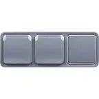 Коробка трехпостовая горизонтальная, цвет серый