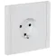 FORTE@PIANO Розетка 1-местная с заземлением с защитными шторками безвинтовое крепление 16А FP213 белый IEK