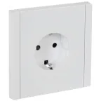 FORTE@PIANO Розетка 1-местная с заземлением с защитными шторками безвинтовое крепление 16А FP213 белый IEK