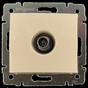 VALENA Розетка телевизионная TV оконечная 10дБ в рамку слоновая кость