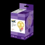 Лампа светодиодная G95 шар золото 8Вт 230В 2700К E27 серия 360° IEK