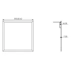 Светодиодная панель IP40 595х595x8 40Вт 3420Лм 4000К БЕЛ SPL-510-W-40K-040 (требуется драйвер Б0039417)