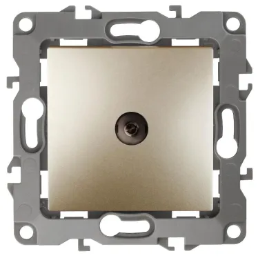 Розетка TV одиночная, Эра12, шампань, 12-3101-04