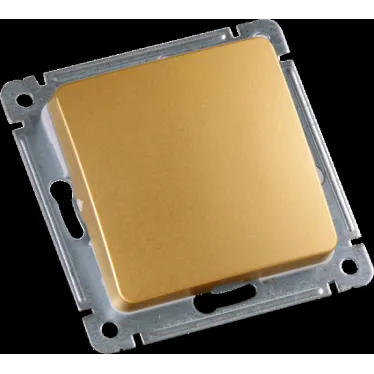 MASTER Звонковая кнопка одноклавишная скрытой установки, в рамку, золото