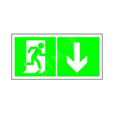 Знак безопасности BL-2010B.E39"Указ. двери эвакуац. выхода (прав.)" | a18146 | Белый свет