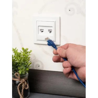 Розетка RJ-45 2-местная СП Минск белая