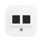 Quteo Адаптер для 1 или 2 розеток RJ45 Keystone белый наружный