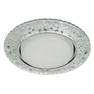 Светильник точечный декоративный cо светодиодной подсветкой Gx53, прозрачный DK LD25 SL/WH