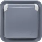 Розетка 2К+3 - немецкий стандарт - с винтовыми зажимами - Программа Plexo - серый - 16 A - 250 В