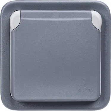 Розетка 2К+3 - немецкий стандарт - с винтовыми зажимами - Программа Plexo - серый - 16 A - 250 В