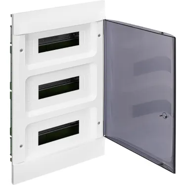 Practibox S Пластиковый щиток Встраиваемый (ЩРв-П) (в полые стены) 3X12 Дымчатая дверь