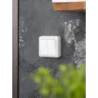 Рим Выключатель двухклавишный 10А белый