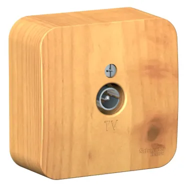 Коннектор ТВ BLANCAс изоляционной пластиной ясень