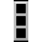 Valena LIFE Рамка 3 поста алюминий универсальная