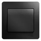 Выключатель одноклавишный, схема 1 антрацит в сборе