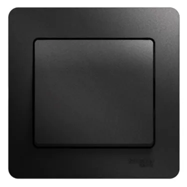 Выключатель одноклавишный, схема 1 антрацит в сборе