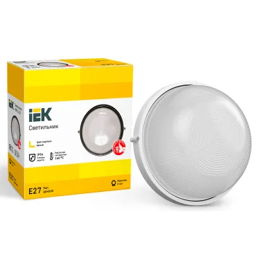 Светильник НПП1101 белый/круг 100Вт IP54 IEK