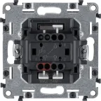 Valena LIFE Переключатель 10АХ 250В с лицевой панелью Безвинтовые зажимы Белый