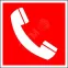 Пиктограмма (Наклейка) "Телефон для использования при пожаре" PP-17174.F05 для GARDA  | a17181 | Белый свет