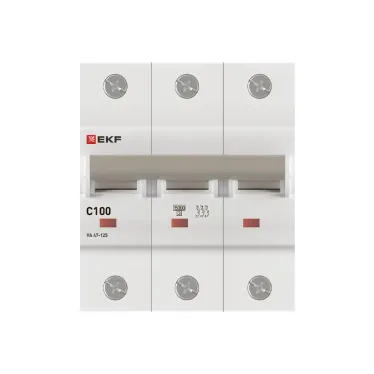 Выключатель автоматический трехполюсный 100А С ВА 47-125 15кА