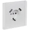 FORTE@PIANO Розетка 1-местная с заземлением с защитными шторками винтовое крепление 16А USB A+A 3,1А FP245 белый IEK