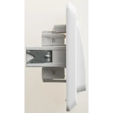 ЭТЮД Переключатель одноклавишный скрытый с подсветкой белый сх.6