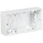 15 Коробка для наружного монтажа на 2 поста белый