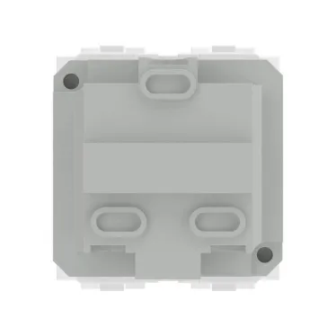 BRAVA Розетка 2 модуля с заземлением со шторками белая