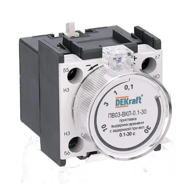 Приставка выдержки времени ПВ-03 (0.1-30с) с задержкой включения 1НО+1НЗ